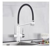 Rubinetto da cucina nera opaco con doppia manici per filtro dell'acqua Mixer TAP TACCHIO CHILISH CHILISH PERCHE Beauty Comes