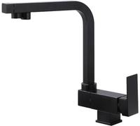 Rubinetto da cucina nero a 3 vie girevole a 360 ° Rubinetto flessibile Design finestra anteriore Rubinetto da cucina pieghevole Rubinetto da cucina monomodale Miscelatore per lavello da cucina