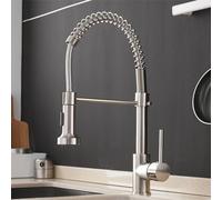 Rubinetto da cucina nero - moderno miscelatore monocomando per lavello estraibile, elegante accessorio da cucina per la casa, design durevole ed elegante