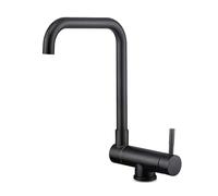 Rubinetto da cucina nero sotto la finestra pieghevole a 180° con beccuccio girevole a 360°, design salvaspazio per un facile accesso e installazione della finestra anteriore