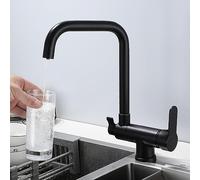 Rubinetto da cucina pieghevole a 3 vie, girevole a 360°, flessibile, finitura spazzolata, per una facile pulizia e un uso versatile