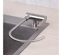 Rubinetto da cucina pieghevole ad arco alto in acciaio inossidabile 304 da 1 5,1 cm o 1 4 pollici a collo di cigno design a collo di cigno 7 tubi ideale per l'uso del lavandino