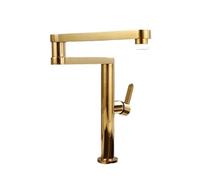 Rubinetto da cucina Pieghevole Pot Filler Tap Deck Mounted Sink Faucet Caldo e Freddo Ottone Ruota Beccuccio Pieghevole
