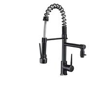 Rubinetto da cucina Pull Down Spray Oro Nero & Rose Rubinetto per lavello Design elegante con doppia funzione e facile da installare Perfetto per cucine moderne