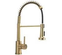 Rubinetto cucina Rea Colin oro spazzolato + aceto domestico