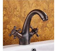 Rubinetto da Cucina retrò Rubinetto lavello da Cucina Lavabo Filo di Rame Trafilatura Miscelatore Acqua Fredda Doppi accoppiatori, Rosso Scuro antichità