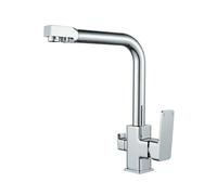 Rubinetto da cucina rotabile a 360 ° - Tocca del mixer in acciaio inossidabile montato sul ponte con filtro per l'acqua - dimensioni del tubo da 3/8 "moderne per cucine contemporanee. Aqiong