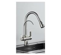 Rubinetto da cucina rotabile con doppio manico del filtro dell'acqua messicante Tocca elegante e durevole perfetta per uso domestico e commerciale Easy Installation Design moderno LWX