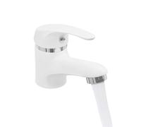 Rubinetto da cucina, rubinetto da 3/8", rubinetti per lavabo, rubinetto monocomando per lavabo, bagno con acqua fredda/calda, per case, bagni, hotel, ecc. Bianco