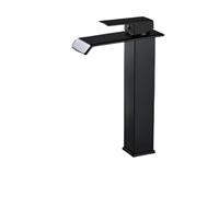 Rubinetto da cucina, rubinetto del lavandino del bacino a cascata, rubinetto a cascata oro e nero, ponte da bagno per bagno in ottone ponte di lavandino montato per il lavandino da cucina, bar,