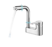 Rubinetto da cucina Rubinetto nero caldo e freddo, vasca da bagno for lavandino in lega di zinco del bagno, rubinetto miscelatore for valvola miscelatrice a doppio foro for lavabo(S-1 gear)