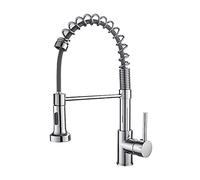 Rubinetto da cucina, rubinetto riempitivo con spruzzatore a scomparsa monocomando for lavello Rubinetti in acciaio inossidabile Braccio oscillante a snodo singolo