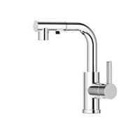Rubinetto da cucina, SEMANEY miscelatore da cucina ad alta pressione estraibile, rubinetto monocomando da cucina con due tipi di getto e soffione, rubinetto miscelatore a forma di L per cucina