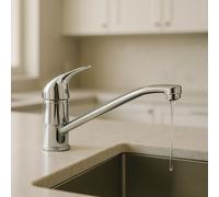 rubinetto da cucina silver monocomando per lavello canna bassa cromato lucido