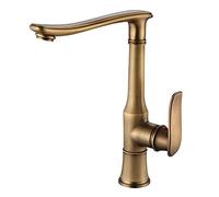 Rubinetto da cucina singolo for lavello 1 maniglia a leva singola in ottone vintage girevole a 360° Nero Foro,Antico(Antique)