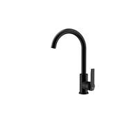 Rubinetto da cucina standard nero con valvole rotative e cartuccia ceramica, altezza 33,5 cm, montaggio su piano, Teka IN 915