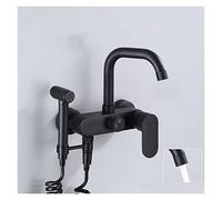 Rubinetto da cucina tuqiu con pistola a spruzzo girevole lavello da cucina miscelatore rubinetto a parete calda e fredda montata con pistola a spruzzo Miscelatore for lavello rotante(Style 3)