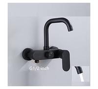 Rubinetto da cucina tuqiu con pistola a spruzzo girevole lavello miscelatore rubinetto a parete calda e fredda montata a Miscelatore for rotante,Sicuro per l'acqua(Style 1)