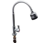 Rubinetto da cucina universale Big Bay Design a 7 caratteri, versatile e alla moda, perfetto per uso domestico e commerciale, facile installazione, finitura cromata moderna