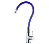 Rubinetto da cucina universale colorato, miscelatore girevole per acqua calda e fredda con tubo flessibile (nero) - perfetto per la decorazione di interni moderni