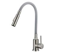 Rubinetto da cucina Velia con beccuccio flessibile a 2 funzioni, acciaio/grigio.