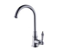 Rubinetto da cucina vintage in ottone, miscelatore ad alta pressione con beccuccio girevole a 360°, stile retrò country, facile installazione, ideale per cucine di fattoria e decorazioni rustiche