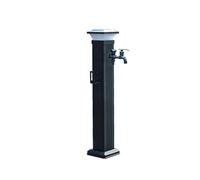 Rubinetto da esterno a pavimento, Solar LED Outdoor Garden Faucet With Double Outlet And Multiple Sizes(79x16cm/31x6in)