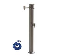 Rubinetto da esterno a pavimento, Vertical Garden Faucet Column Outdoor Stainless Steel Brass Free Standing Hose Holder With 15m Spray Gun