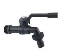 Rubinetto da esterno antiruggine e antigelo, Rubinetto for acqua da giardino in ottone for esterni, passante for parete, valvola di uscita 1/2 pollice, irrigazione, nero