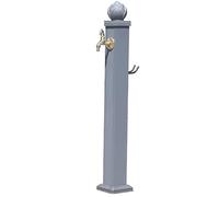 Rubinetto da esterno colonna d'acqua verticale per fontana antigelo da giardino con gancio in acciaio inossidabile per irrigazione e lavaggio, 114 cm, colore unico