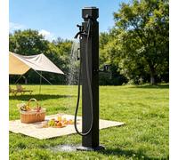 Rubinetto da esterno in acciaio inossidabile, colonna d'acqua da giardino con doppio ingresso e portatubo, fonte d'acqua per l'irrigazione e il lavaggio(Stile 4,Height: 80cm/31.5in)