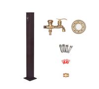 Rubinetto da esterno in acciaio inox, resistente al gelo, colonna d'acqua con rubinetto in rame, ideale per terrazza, villa, giardino, decorazione, design durevole ed elegante