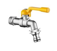 Rubinetto da esterno ispessito con ingegneria resistente al gelo e doppia uscita per un'irrigazione efficiente del giardino (A)