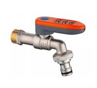 Rubinetto da esterno resistente al gelo con blocco password e alta portata per un lavaggio e un'irrigazione efficienti del giardino (arancione)