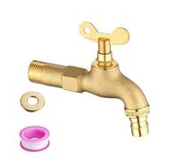 Rubinetto da esterno resistente al gelo con design bloccabile e doppia uscita non congelare rubinetto per il giardino lavanderia lavaggio automatico rinforzato rubinetto dell'acqua da giardino