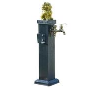 Rubinetto da giardino a colonna d'acqua in alluminio inossidabile per esterni, estensore per rubinetto antigelo con rubinetto e pistola a spruzzo, colonna d'acqua decorativa da giardino