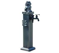 Rubinetto da giardino a colonna d'acqua in alluminio inossidabile per esterni, estensore per rubinetto antigelo con rubinetto e pistola a spruzzo, colonna d'acqua decorativa da giardino