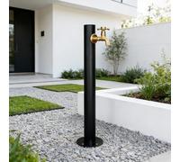 Rubinetto da Giardino a Colonna, Rubinetto a Colonna in Ferro per Esterni, Rubinetto idrante a Pavimento, Fontana Decorativa Verticale con Dispenser d'Acqua (Stile 3, Altezza: 80 c