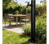 Rubinetto da Giardino a Colonna, Rubinetto a Colonna in Ferro per Esterni, Rubinetto idrante a Pavimento, Fontana Decorativa Verticale con Dispenser d'Acqua (Stile 1, Altezza: 95 c