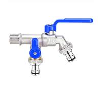 Rubinetto da giardino a doppia uscita in ottone per esterni antigelo rubinetto da parete per uso in giardino rubinetto dell'acqua con doppie connessioni per una facile irrigazione