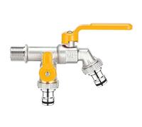 Rubinetto da giardino esterno con doppia uscita a parete antigelo rubinetto da giardino connettore per tubo da giardino resistente alle intemperie rubinetto esterno per irrigazione efficiente
