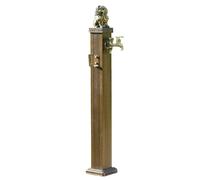 Rubinetto da giardino in acciaio inossidabile, Colonna d'acqua da giardino indipendente con rubinetto for irrigazione esterna multicolore, dimensioni multiple(Yellow,113cm/44in)