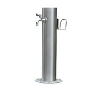 Rubinetto da giardino in acciaio inossidabile, Colonna d'acqua for esterni con rubinetto e supporto for tubo flessibile, indipendente, montaggio a pavimento, dimensioni multiple(Height 86cm/33.9in)