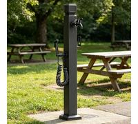 Rubinetto da giardino in acciaio inossidabile con fontana, rubinetto da esterno indipendente con doppio ingresso e portatubo, idrante da giardino antigelo(Style 5,Height: 60cm/23.6in)