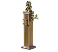 Rubinetto da giardino in acciaio inossidabile, Dimensioni multiple multicolori della colonna d'acqua del giardino all'aperto con, gelata e spruzzo(Bronze,L)