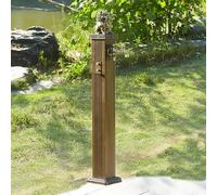 Rubinetto da giardino in acciaio inossidabile, Installazione indipendente, dimensioni multicolori della colonna d'acqua da giardino con spruzzo del rubinetto, acqua prato(Bronze,113cm(44.4in))