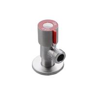 Rubinetto da giardino in acciaio inossidabile spazzolato Rubinetto esterno for scopa for piscina Rubinetto for lavatrice Lavabo Lavello da cucina Valvola ad angolo for WC(Red Valve)