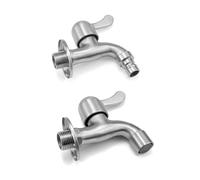 Rubinetto da giardino in acciaio inossidabile spazzolato Rubinetto esterno for scopa for piscina Rubinetto for lavatrice Lavabo Lavello da cucina Valvola ad angolo for WC(Angle Valve)