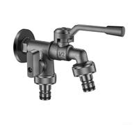 Rubinetto da giardino in lega di zinco con doppia uscita di valutazione esterna antigelo e valvola a sfera da 20 mm per una distribuzione affidabile dell'acqua