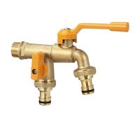 Rubinetto da giardino in ottone da esterno a doppia parete per giardino, patio e cortile e resistente alle intemperie per un facile accesso all'acqua
